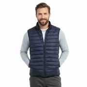 COUVER Men's Lightweight Full Zip Puffer Vest Navy M