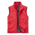 thumbnail image 1 of Men's Lightweight Golf Vest Windproof Softshell Vests Outerwear Multi-Pockets Zip Up Sleeveless Jacket, 1 of 4
