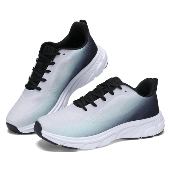 Men's Lightweight Gradient Knit Sneakers, Stylish Breathable Athletic Shoes (Casual and versatile)