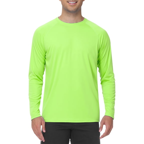 Men's Lightweight Hiking Long Sleeve Shirt UV Protection Quick Dry Shirt for Outdoor Activities