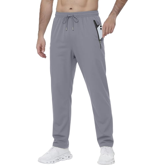 Men's Lightweight Hiking Pants Quick-Dry Outdoor Sweatpants Workout with Zipper Pockets,2XL