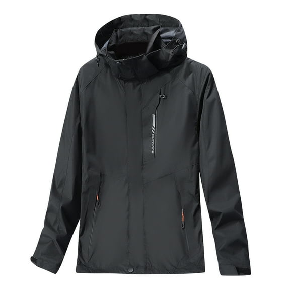 Men's Lightweight Hooded Casual Jacket Autumn Windbreaker Breathable Outdoor Flight Coat
