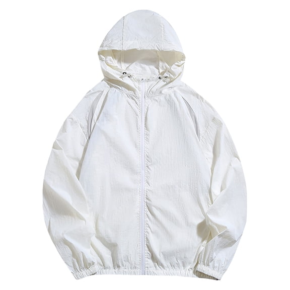 Men's Lightweight Hooded Casual Jacket Outdoor Sunscreen Windbreaker Breathable Comfortable Coat for Daily Wear