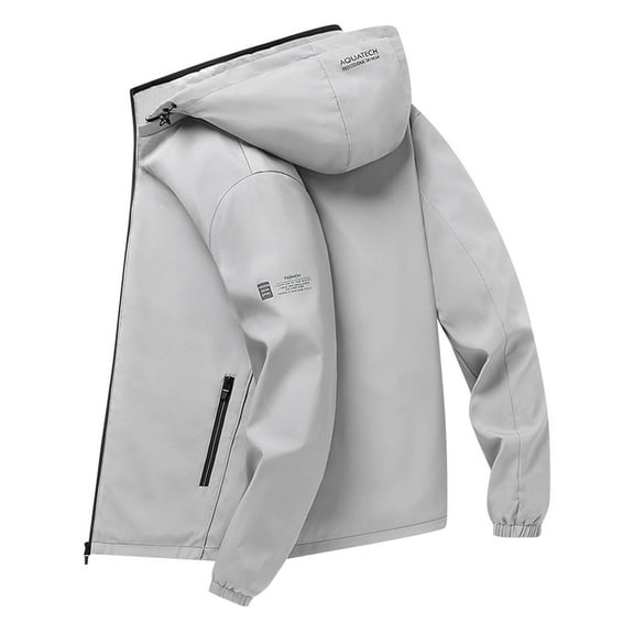 Men's Lightweight Hooded Jacket Breathable Outdoor Sport Coat Casual Comfortable Windproof