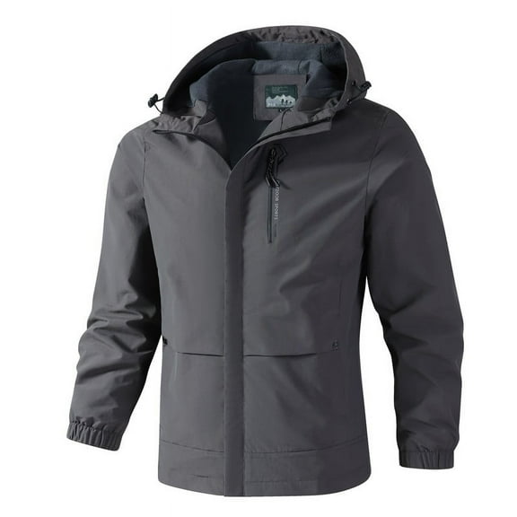 Men's Lightweight Hooded Jacket for Spring Fall Outdoor Activities Windproof Hardshell Casual Coat