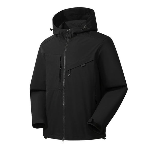 Men's Lightweight Hooded Rain Jacket For Outdoor Hiking Travel Windproof Breathable Raincoat