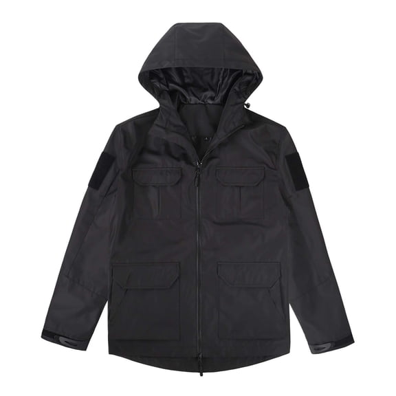 Men's Lightweight Hooded Windbreaker Jacket for Outdoor Activities and Casual Wear with Zippered Pockets