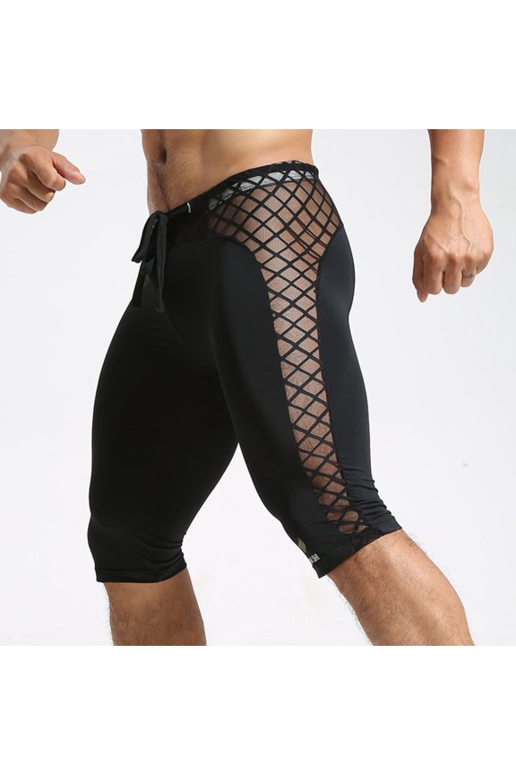Men's Lightweight Ice Silk Jogger Pants, Solid Athletic Running Pants