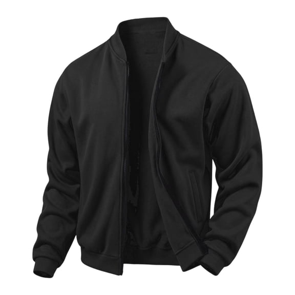 Men's Lightweight Jacket Long Sleeve Casual Jackets Winter Warm Outdoor Hiking Full-Zip Sweater Jacket for Travel Outdoor Coats with Pockets
