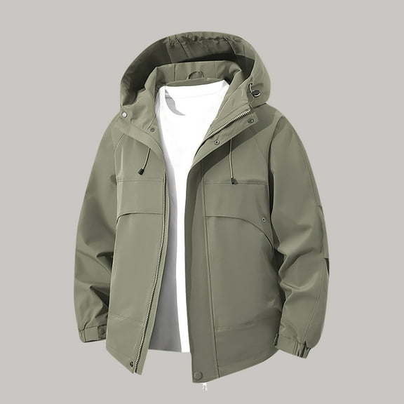 Men's Lightweight Jacket Thin Hooded Windbreaker Jackets for Men Coats for Outdoor Casual Travel Plus Size