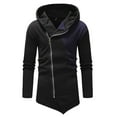 thumbnail image 1 of Men's Lightweight Jacket Winter Warm Zippered Hooded Outerwear Soft Comfortable Windproof Casual Coat, 1 of 2