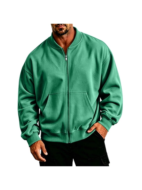 Men's Lightweight Jackets Casual Light Jackets for Men Casual Bomber Jacket Fashion Coat with Zipper Long Sleeve Light Flight Jacket with Pockets
