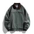 thumbnail image 1 of Men's Lightweight Jackets Casual Windbreaker Stylish Light Fall Winter Golf Work Dress Business Outerwear Plaid Lined Bomber Coats Tops Up to 65% off Clear!Clearance!!!, 1 of 5