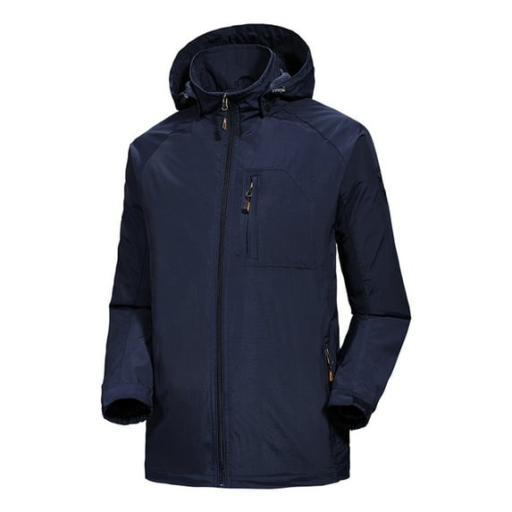 Men's Lightweight Jackets Casual Windbreaker Stylish Light Golf Full Zip Up Work Loose Outwear Long Style Jacket Coat