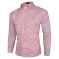 thumbnail image 1 of Men's Lightweight Jackets Simple Fashion Solid Color Long Sleeve Shirt Pink XL, 1 of 2