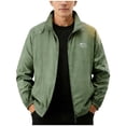 thumbnail image 1 of Men's Lightweight Jakcet Sun Protection Long Sleeve Hooded Full Zip Casual Coat for Camping Travel and Casual Use (M, Army Green), 1 of 7