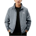 thumbnail image 1 of Men's Lightweight Jakcet Sun Protection Long Sleeve Hooded Full Zip Casual Coat for Camping Travel and Casual Use (M, Dark Gray), 1 of 8