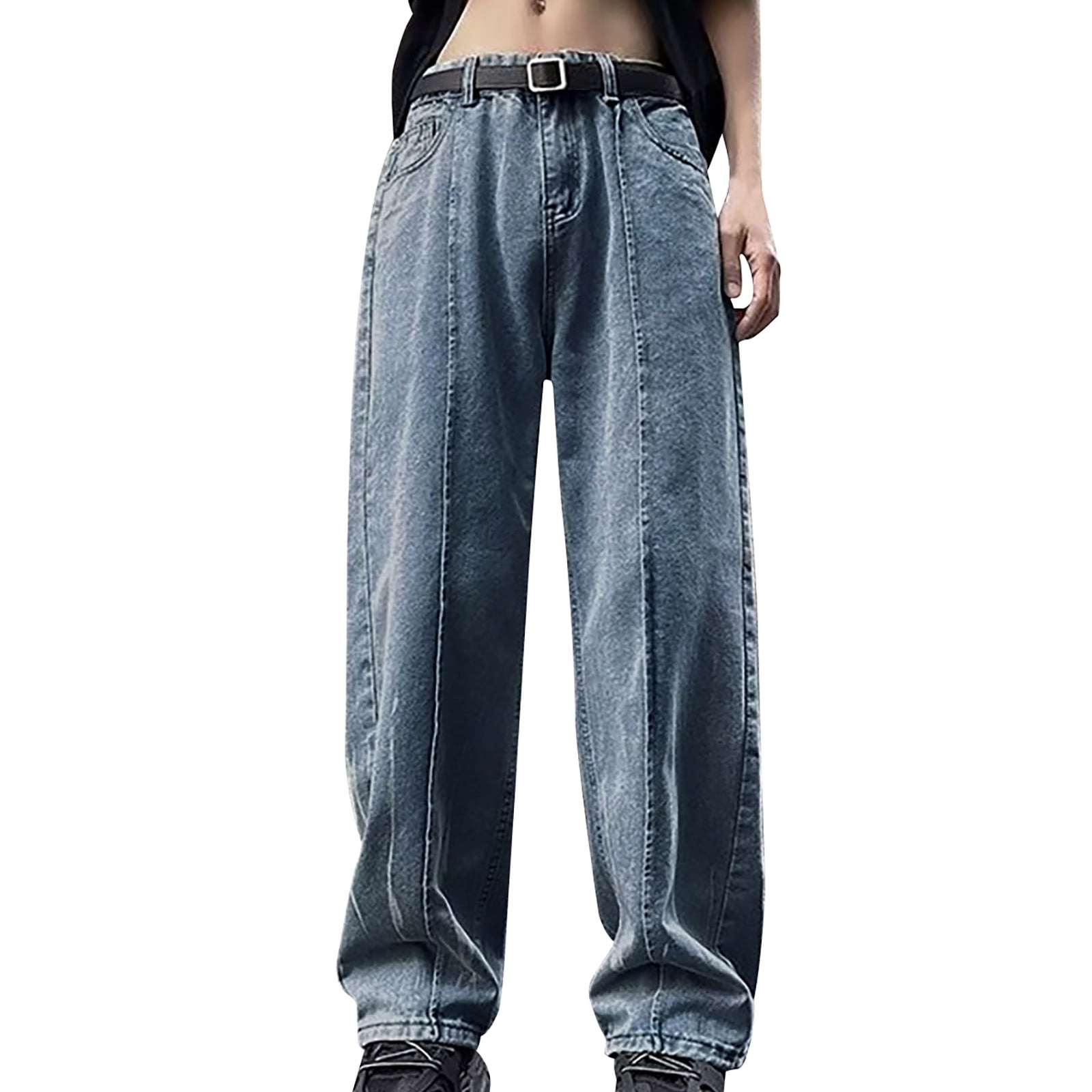 Men's Lightweight Jeans Comfort Stretch Denim Straight Leg Relaxed Fit