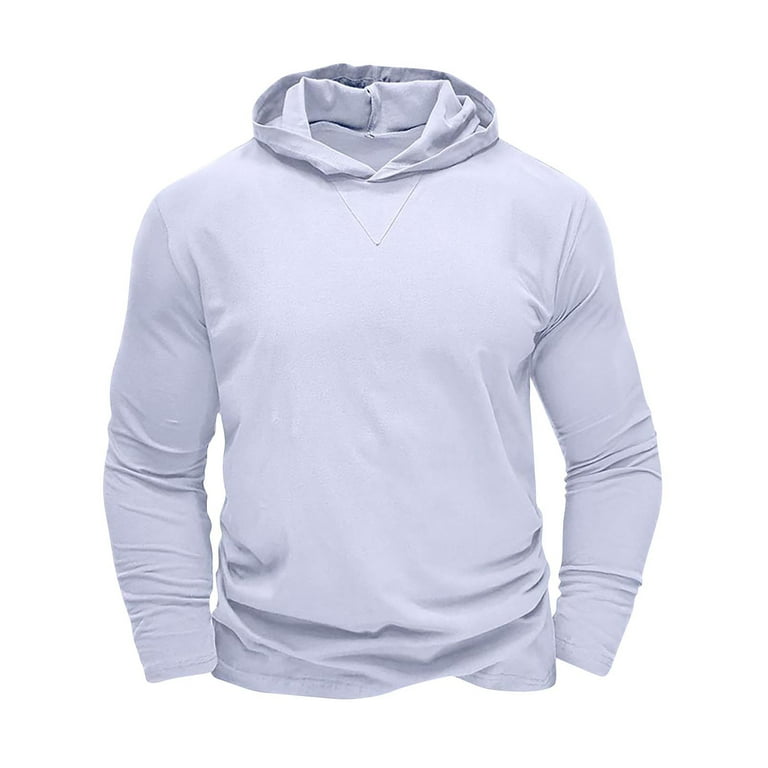 Men s Lightweight Long Sleeve Hoodie Casual Slim Fit Pullover Sweatshirt for Gym Running and Everyday Wear