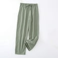 thumbnail image 1 of Men's Lightweight Loose-Fit Pajama Pants for Home and Lounge with Drawstring Waist and Pockets, 1 of 9