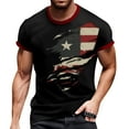 thumbnail image 1 of Men's Lightweight Loose Fit T-Shirt, Patriotic Independence Day Print with Quick-Dry Technology for Summer ,Dark Gray XL, 1 of 5