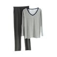 thumbnail image 1 of Men's Lightweight Modal Casual Pajamas Set Loungewear Pjs and Trousers Sleepwear, 1 of 2