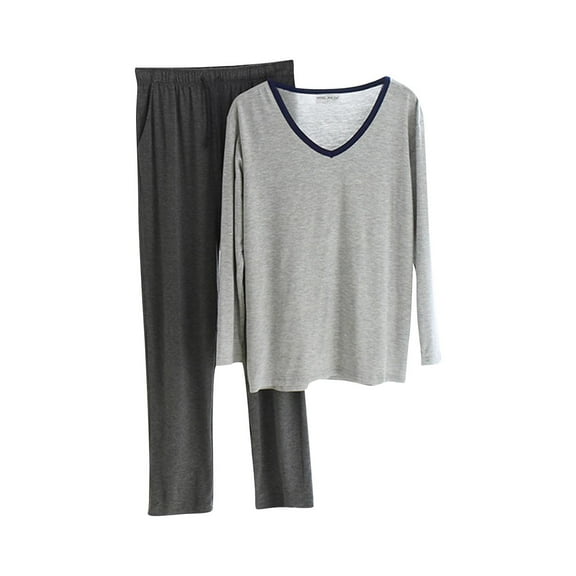 Men's Lightweight Modal Casual Pajamas Set Loungewear Pjs and Trousers Sleepwear