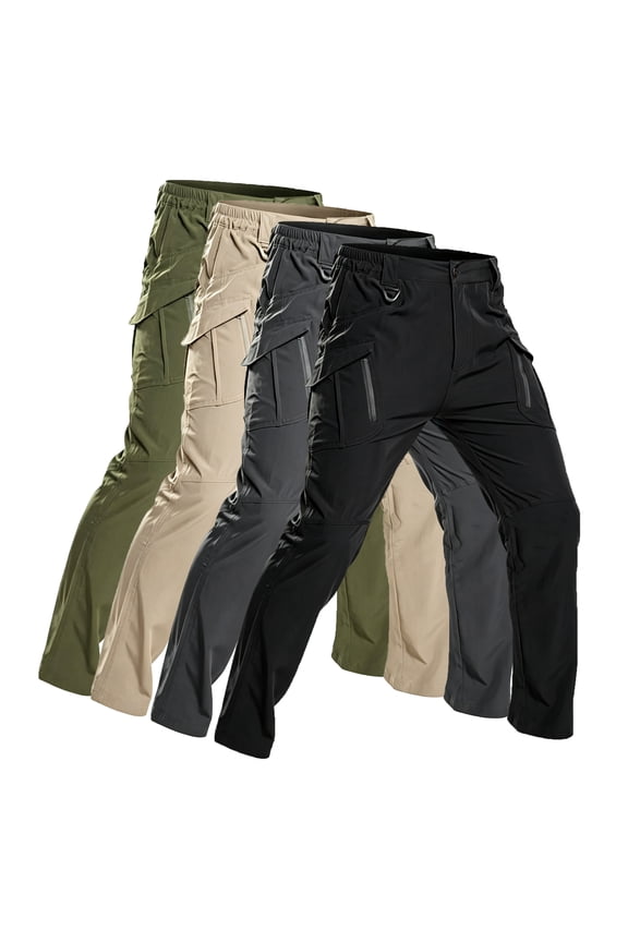 Men's Lightweight Multi Pocket Cargo Pants Stretch Hiking Outdoor Trousers S-XXL