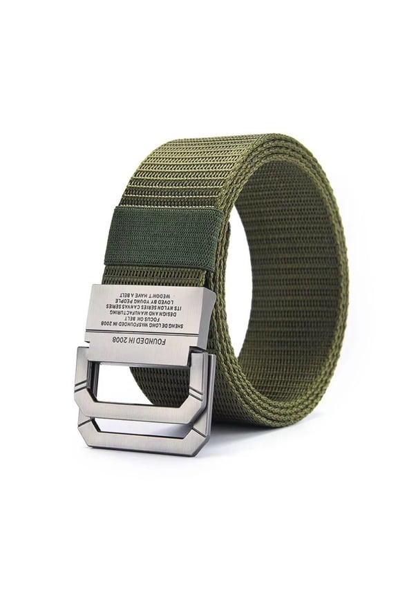 Men’s Lightweight Nylon Outdoor Belt, 1.38 Inch Wide, Fits 39-41 Inch Waist, Black/Khaki/Brown/Blue/Green/Gray Multi Colors, Adjustable Tactical Casual Belt
