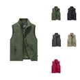 thumbnail image 1 of Men's Lightweight Outdoor Vest, Casual Stand Collar Sleeveless Jacket for Spring Summer Fall, Breathable Hiking Travel Workwear with Multiple Pockets, 1 of 4