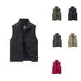 thumbnail image 1 of Men's Lightweight Outdoor Vest, Casual Stand Collar Sleeveless Jacket for Spring Summer Fall, Breathable Hiking Travel Workwear with Multiple Pockets, 1 of 4