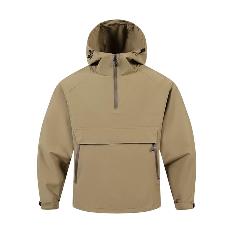 Men's Lightweight Packable Anorak Windbreaker Quarter Zip Pullover
