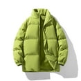 thumbnail image 1 of Men's Lightweight Packable Puffer Jacket Winter Coat Winter Solid Color Stand Collar Down Jacket Zipper Cardigan Pocket Long Sleeve Padded Jacket Coat, 1 of 3