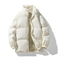 thumbnail image 1 of Men's Lightweight Packable Puffer Jacket Winter Coat Winter Solid Color Stand Collar Down Jacket Zipper Cardigan Pocket Long Sleeve Padded Jacket Coat, 1 of 9