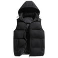 thumbnail image 1 of Men's Lightweight Packable Puffer Vest Jacket Quilted Water-Resistant Windproof Vest Zip Up Sleeveless Down Jacket with Pockets Winter Padded Casual Lightweight Outerwear for Hiking Golf,Black M, 1 of 3