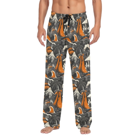 Men's Lightweight Pajama Bottoms Ancient Times Stretch Elastic Waist Side Pockets Spring Fall