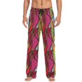 thumbnail image 1 of Men's Lightweight Pajama Bottoms Art Abstract Pattern Stretch Elastic Waist Side Pockets Spring Fall, 1 of 7