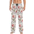 thumbnail image 1 of Men's Lightweight Pajama Bottoms Botanical Garden Design Stretch Elastic Waist Side Pockets Spring Fall, 1 of 7
