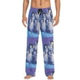 thumbnail image 1 of Men's Lightweight Pajama Bottoms Penguins Plush Absorbent Stretch Elastic Waist Side Pockets Spring Fall, 1 of 7