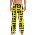thumbnail image 1 of Men's Lightweight Pajama Bottoms Vinyl Records Pattern on Yellow Stretch Elastic Waist Side Pockets Spring Fall, 1 of 7