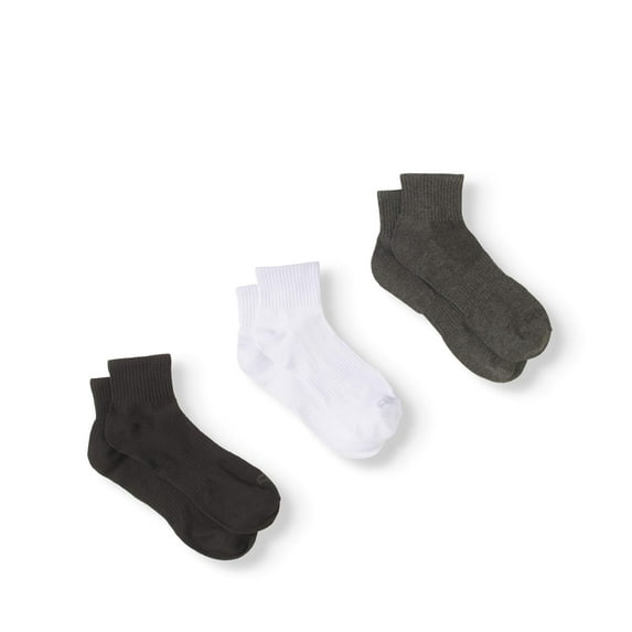 Men's Lightweight Quarter Cut Performance Socks, 12-Pack