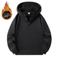 thumbnail image 1 of Men's Lightweight Quarter Zip Pullover Hoodies Loose Casual Long Sleeve Athletic Fashion Knit Hooded Sweatshirts (L, Black), 1 of 4