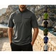 thumbnail image 1 of Men's Lightweight Quarter Zip Short Sleeve Pullover Performance Shirts Windbreaker for Golf, Hiking, and Running Wind Breaker Jackets with Chest Pocket Sizes S-2XL Navy, 1 of 6