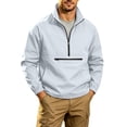 thumbnail image 1 of Men's Lightweight Quarter Zip Stand Up Collar Pullover Windbreaker for Golf, Hiking, and Running Wind Breaker Jackets with Zipper Pocket Size 3XL Gray, 1 of 9