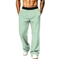 thumbnail image 1 of Men's Lightweight Quick Dry Hiking Running Pants Outdoor Sports Breathable Zipper Pockets Athletic Workout Pants Mint Green 3XL, 1 of 7