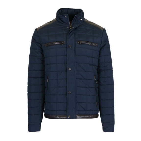 Men's Lightweight Quilted Jacket with Synthetic Trim Design (Sizes, S-2XL)