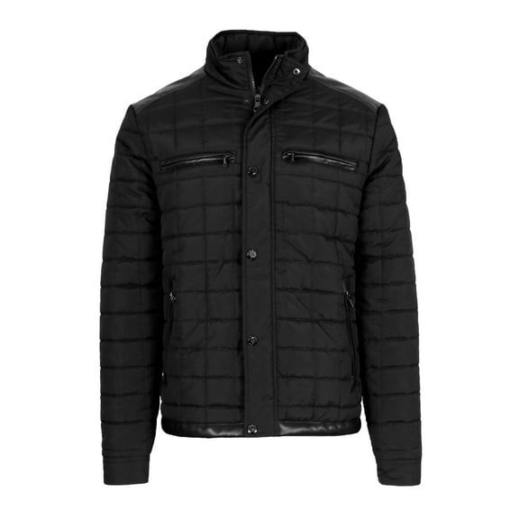 Men's Lightweight Quilted Jacket with Synthetic Trim Design (Sizes, S-2XL)