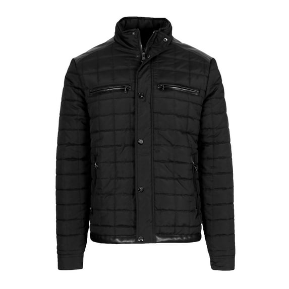 Men's Lightweight Quilted Jacket with Synthetic Trim Design (Sizes, S-2XL)