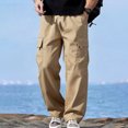 thumbnail image 1 of Men’s Lightweight Relaxed Polyester Cargo Pants S-XXL, Breathable Heavy Duty Construction Utility Pants, 1 of 8