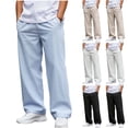 thumbnail image 1 of Men's Lightweight Ribbed Cooling Pants with Pockets Quick Dry Baggy Walking Pants Workout Athletic Travel Pants, 1 of 9